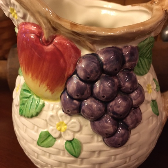 NWT Fitz and Floyd pitcher Fruit Design Pitcher - Picture 9 of 14